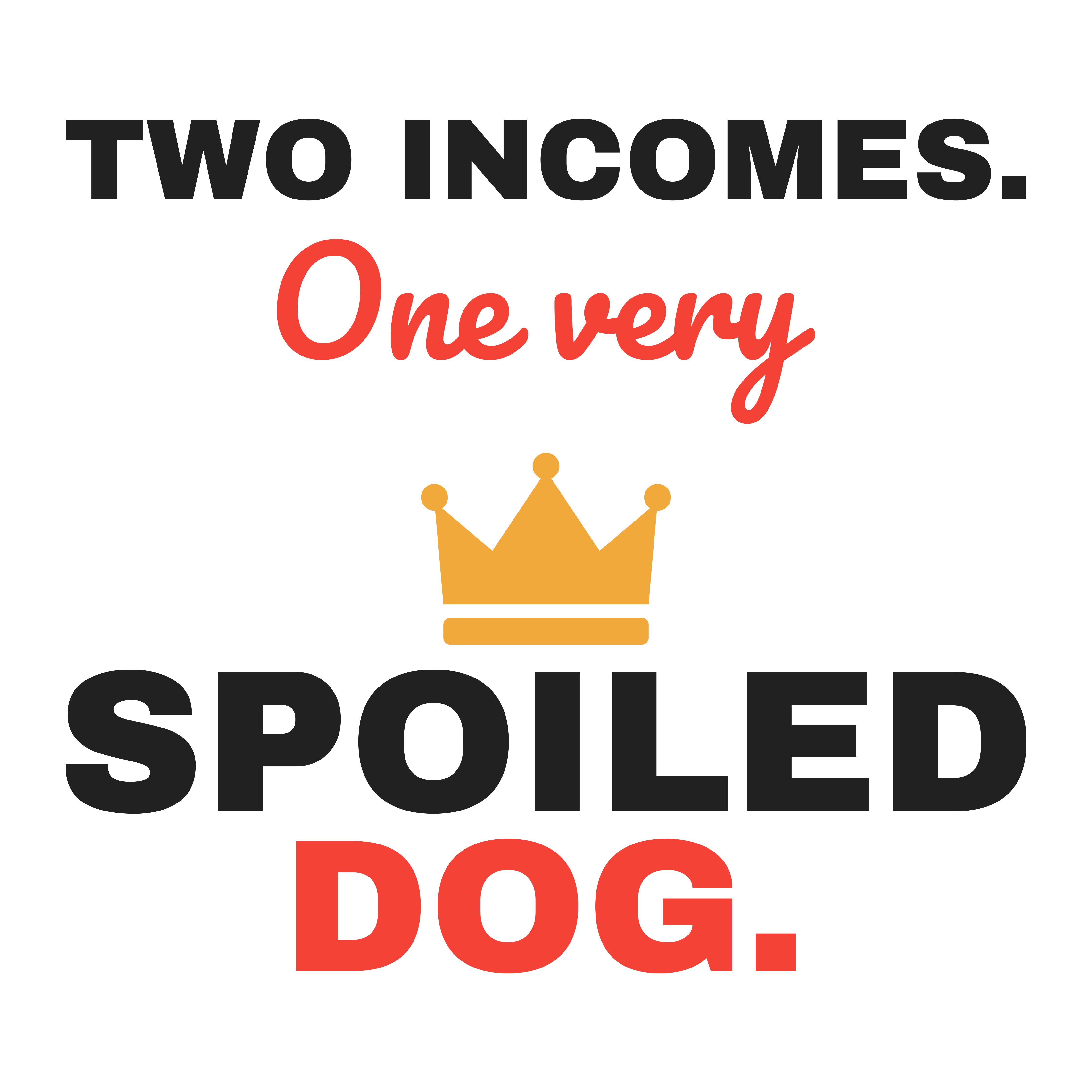Two Incomes One Spoiled Dog