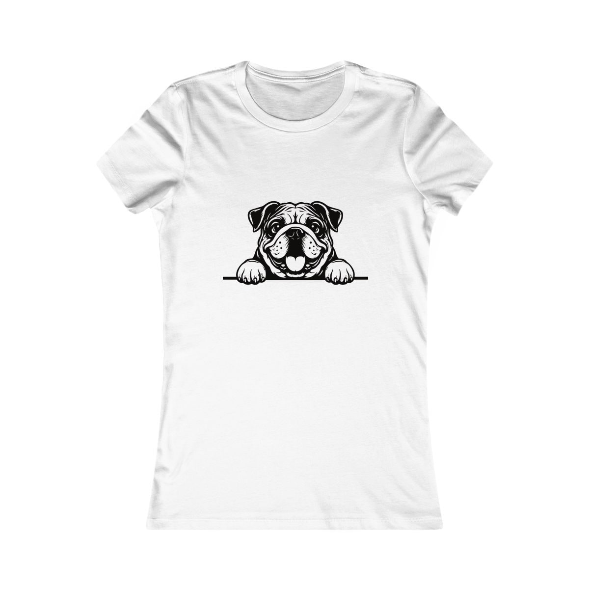 Peeking Bulldog Women's Shirt