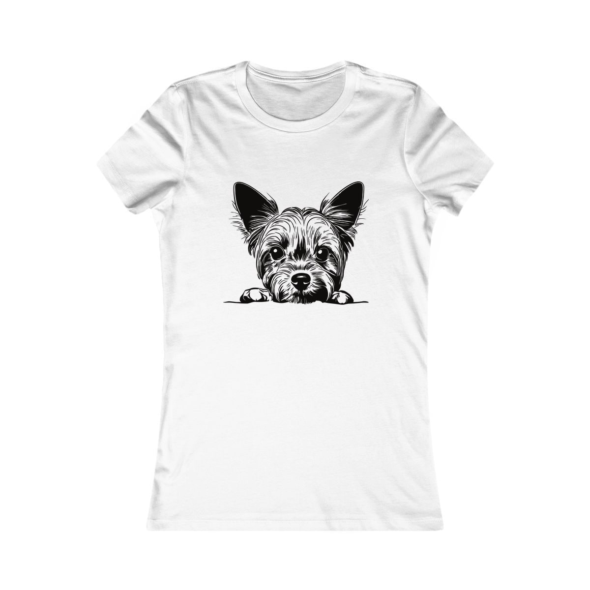 Peeking Yorkie Women's Shirt