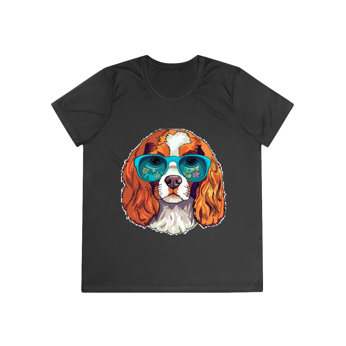 Cavalier in Sunglasses Ladies Competitor Tee by Sport-Tek