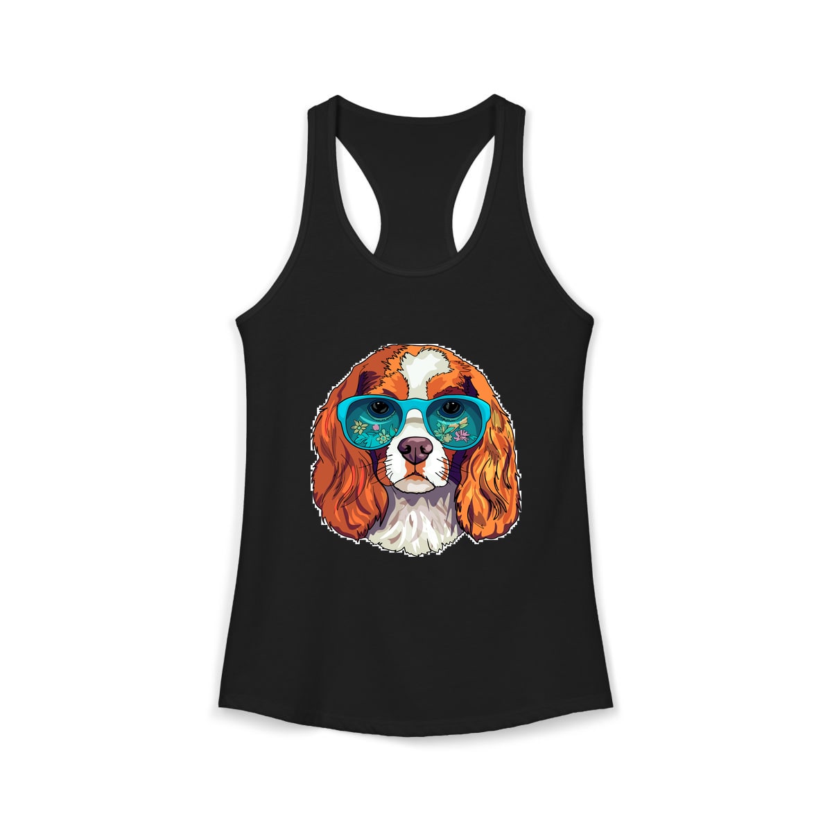 Cavalier in Sunglasses Tank Top