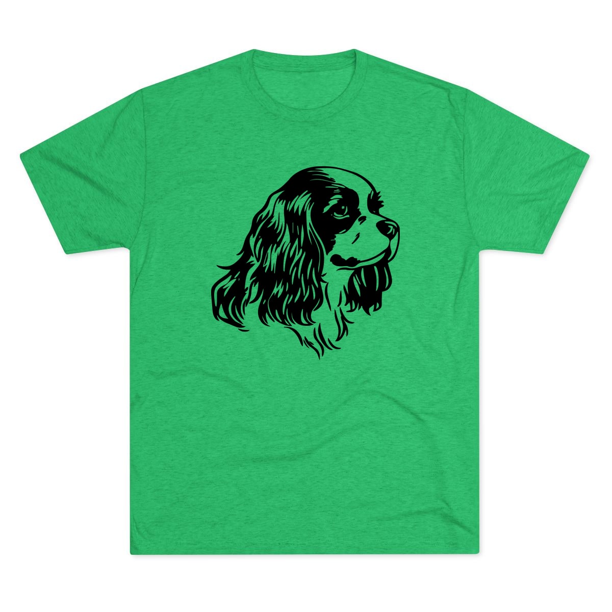 Cavalier King Charles Spaniel Portrait Tri-Blend Tee