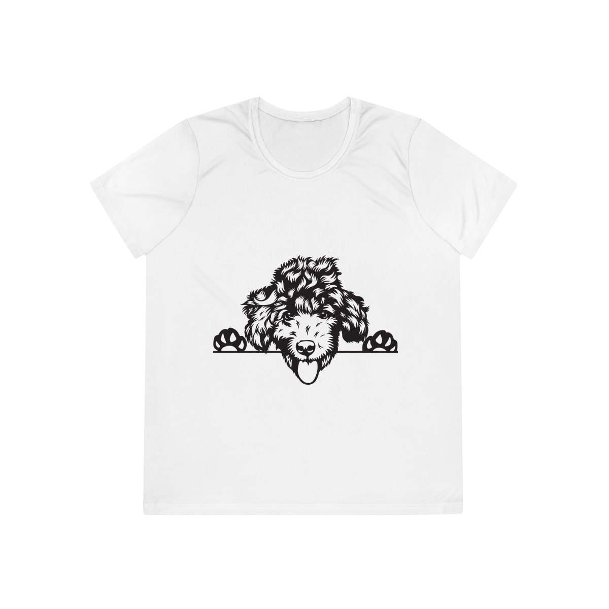 Peeking Doodle Ladies Competitor Tee by Sport-Tek