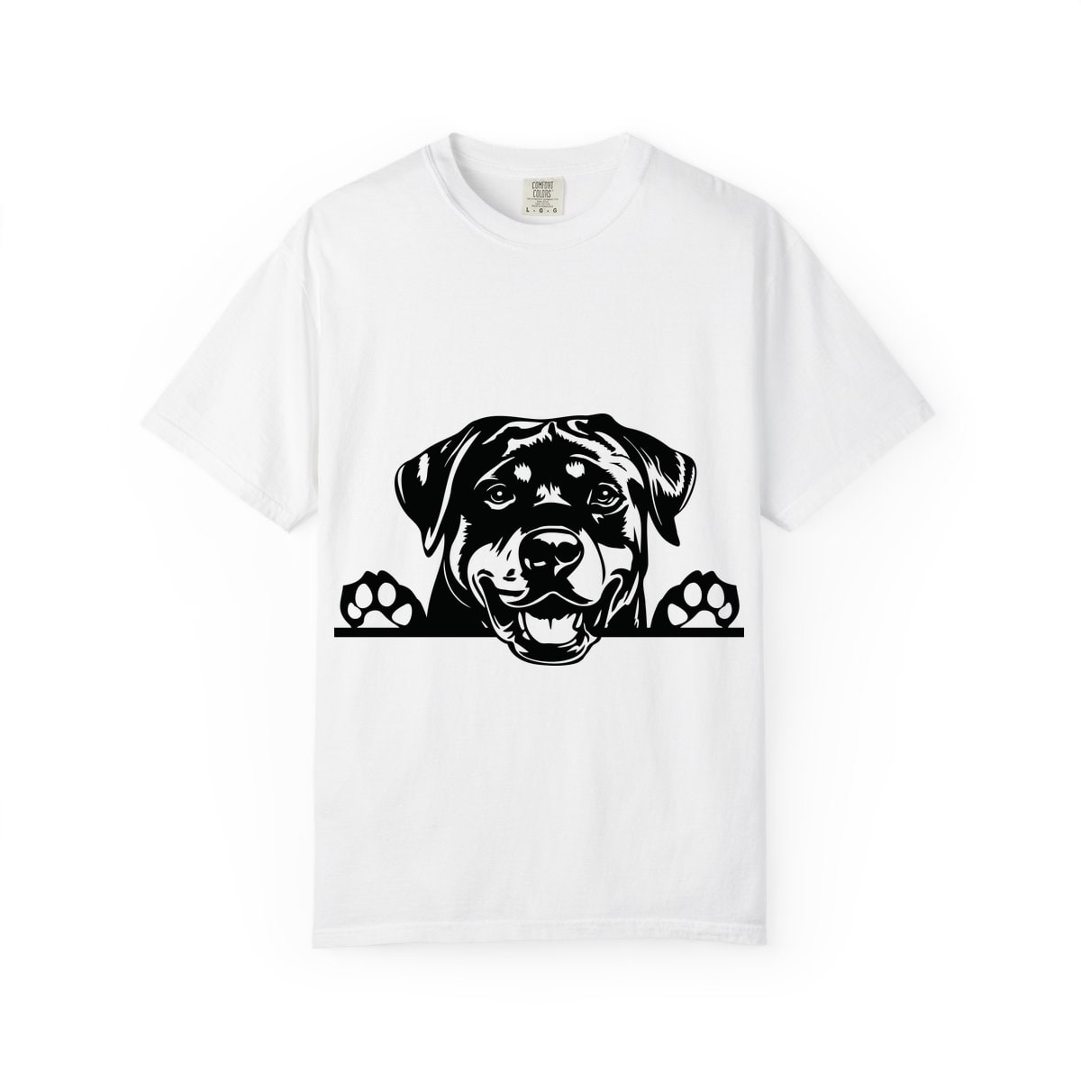 Peeking Rottweiler Comfort Colors Tee