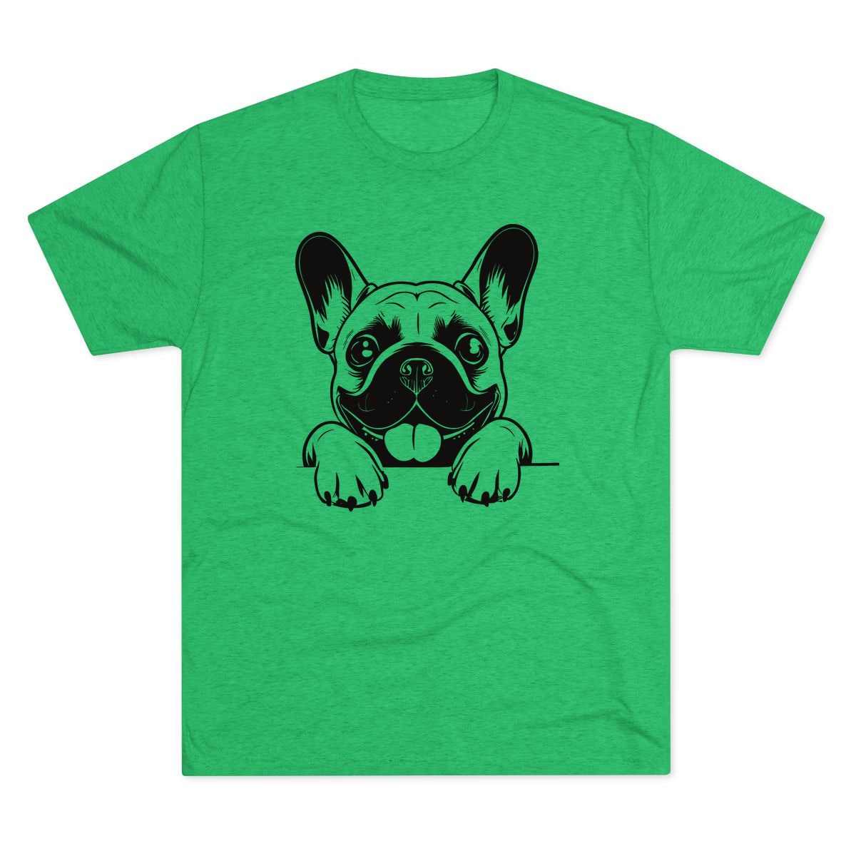Peeking French Bulldog Tri-Blend Tee
