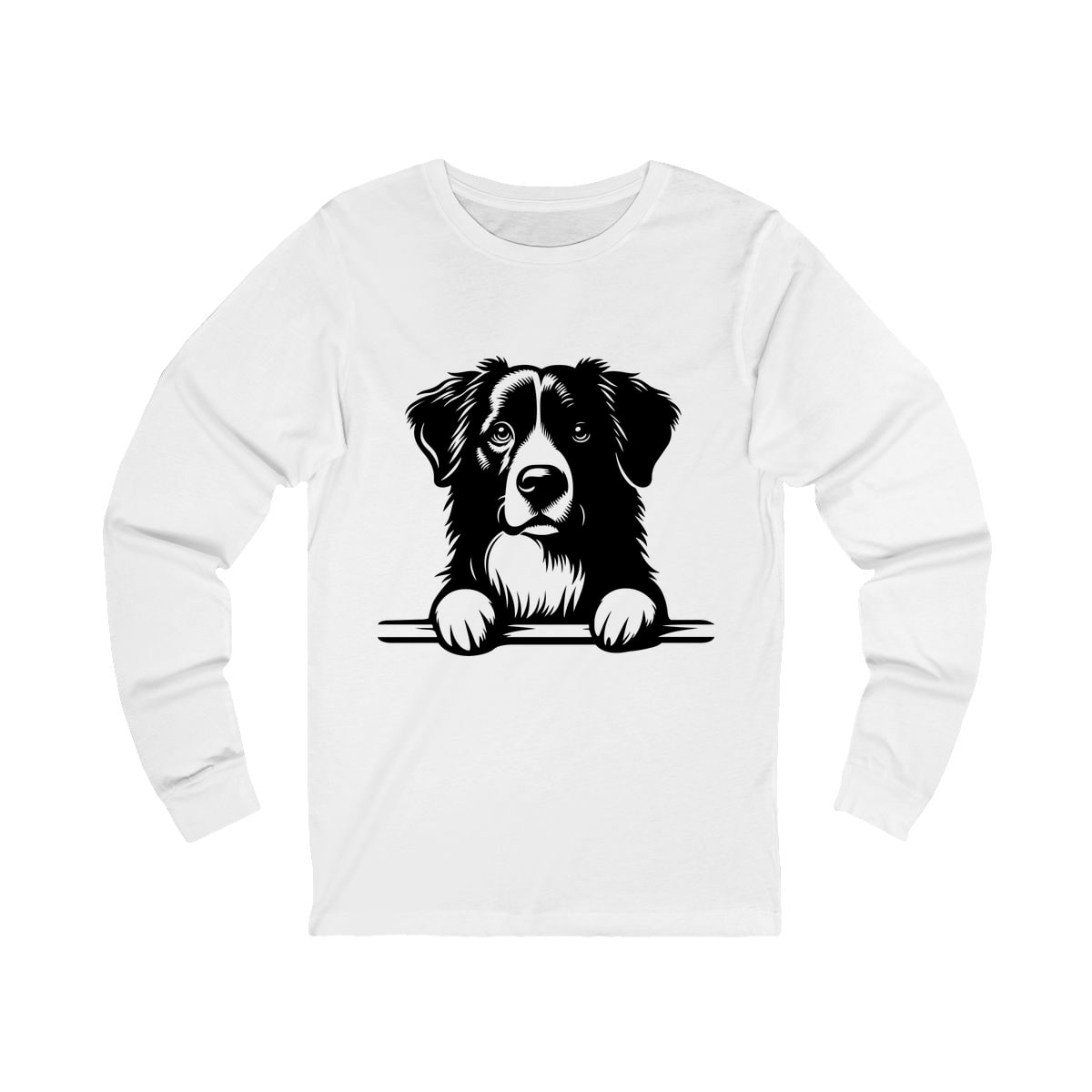 Peeking Australian Shepherd Long Sleeve Shirt