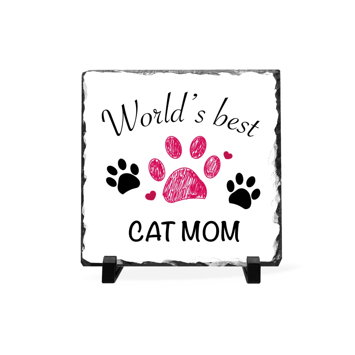 World's Best Cat Mom Slate Plaque