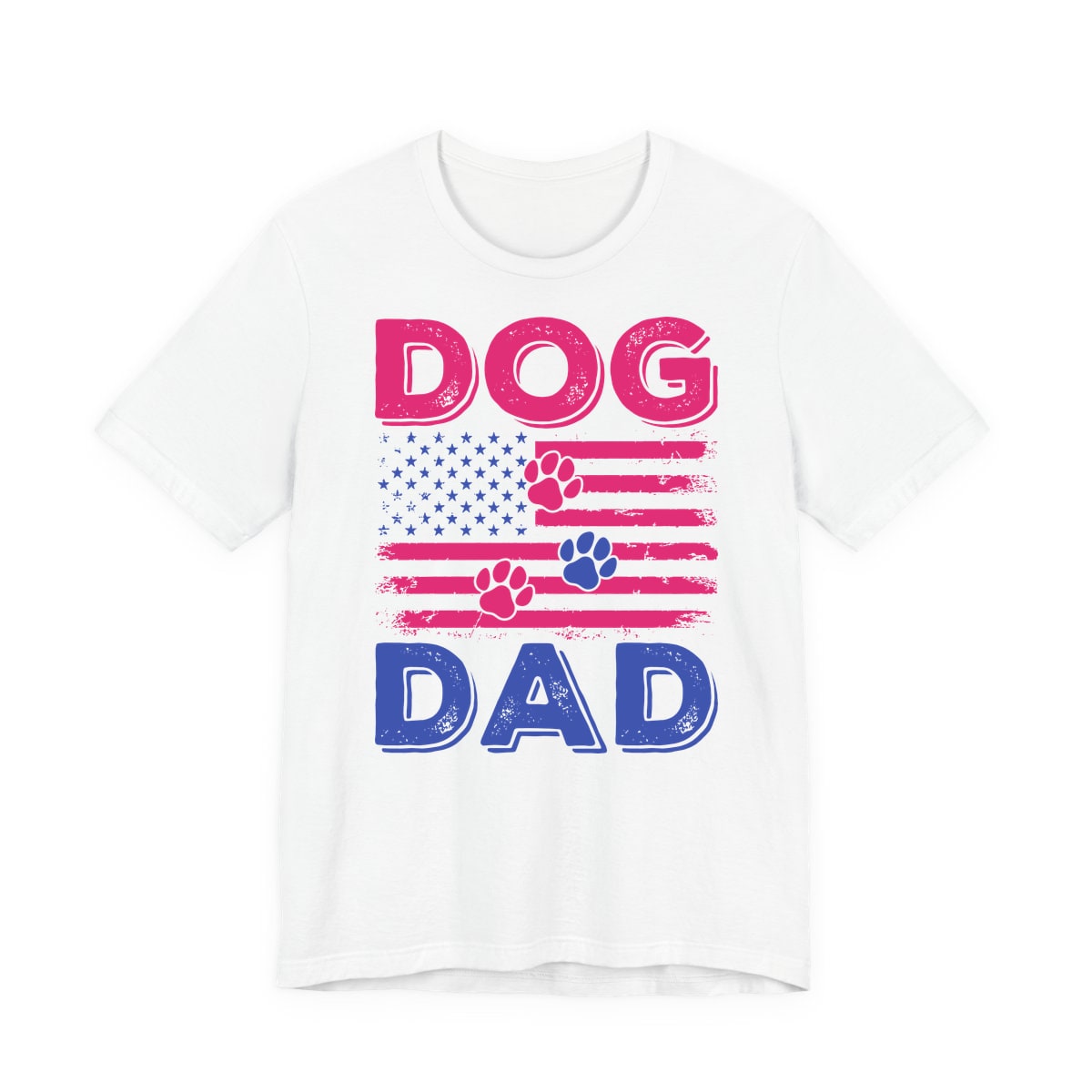 Dog Dad American Flag Jersey Tee