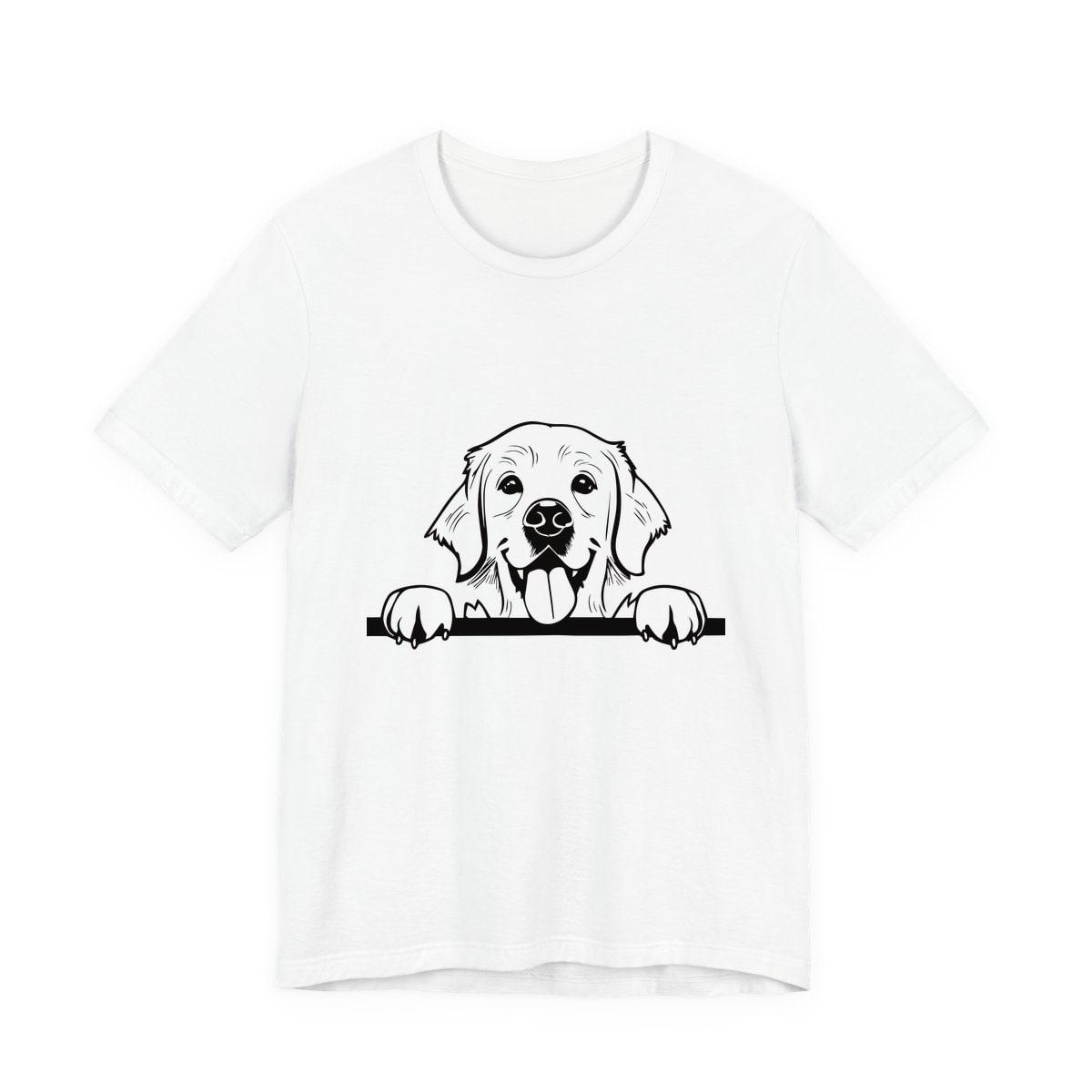Peeking Golden Retriever Jersey Tee