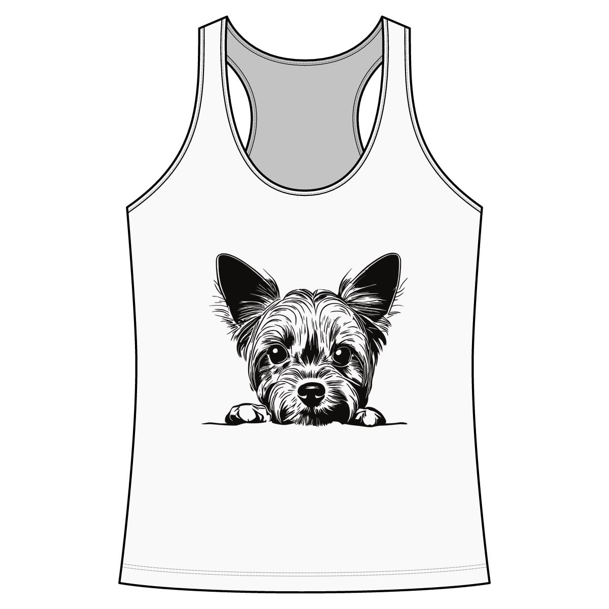 Peeking Yorkie Performance Tank