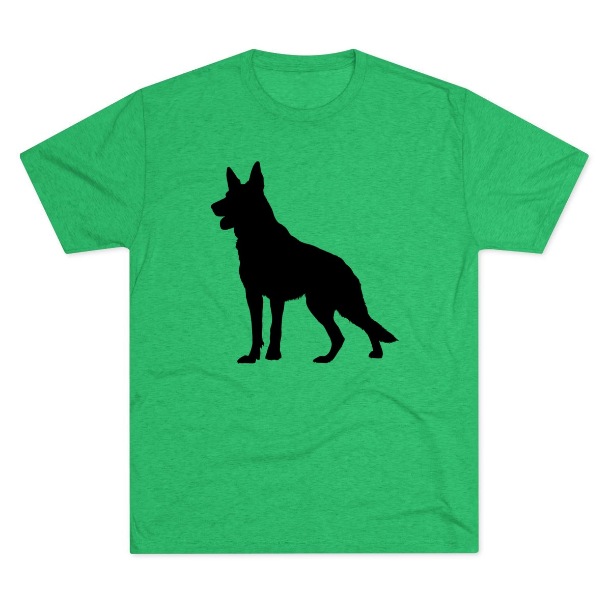 German Shepherd Silhouette Tri-Blend Tee