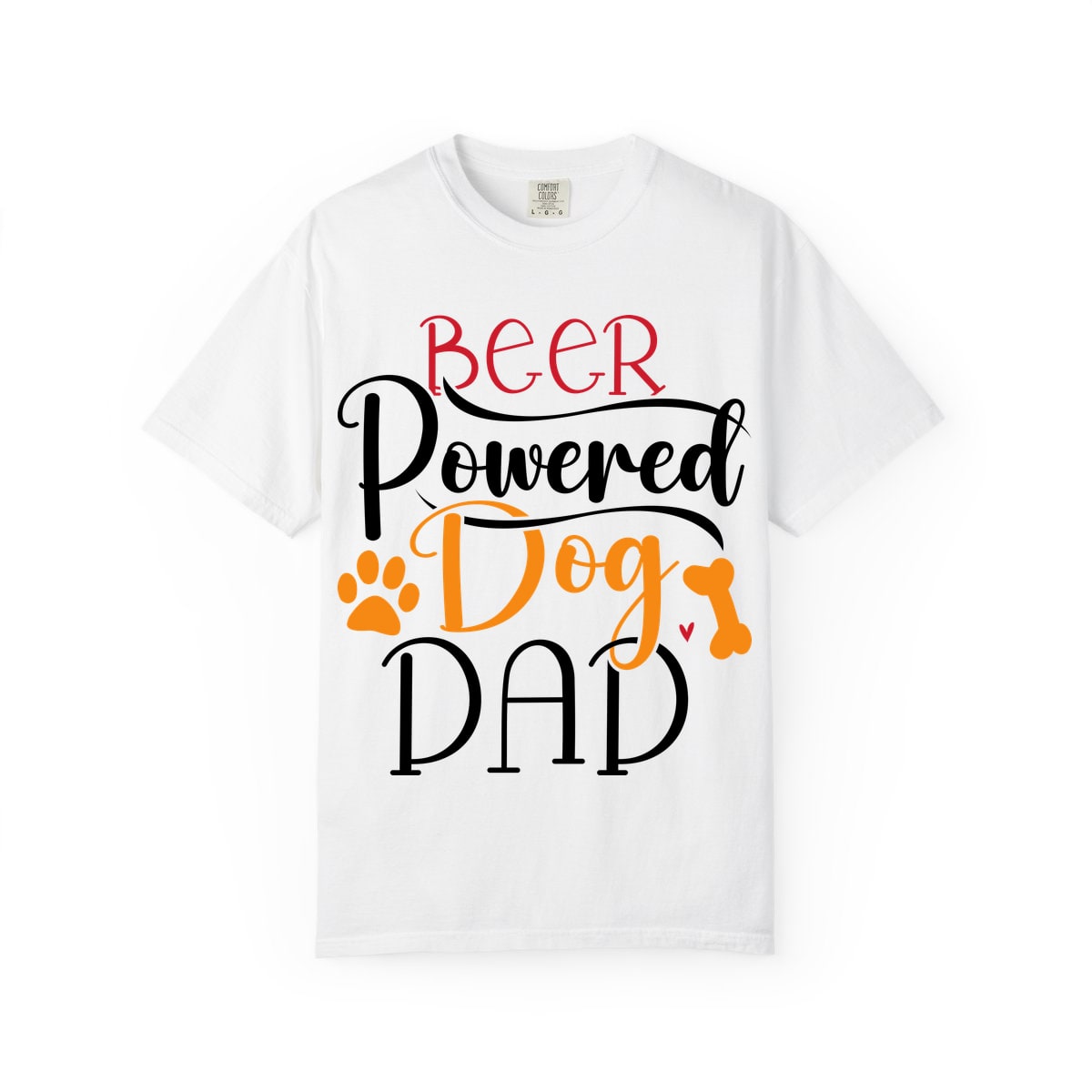 Beer Powered Dog Dad Comfort Colors Tee