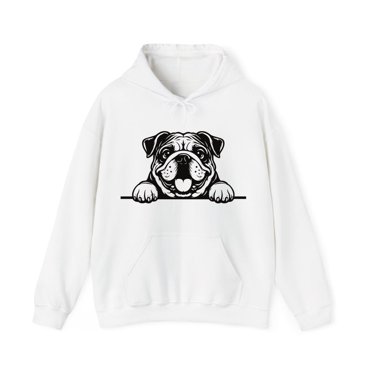 Peeking Bulldog Hoodie