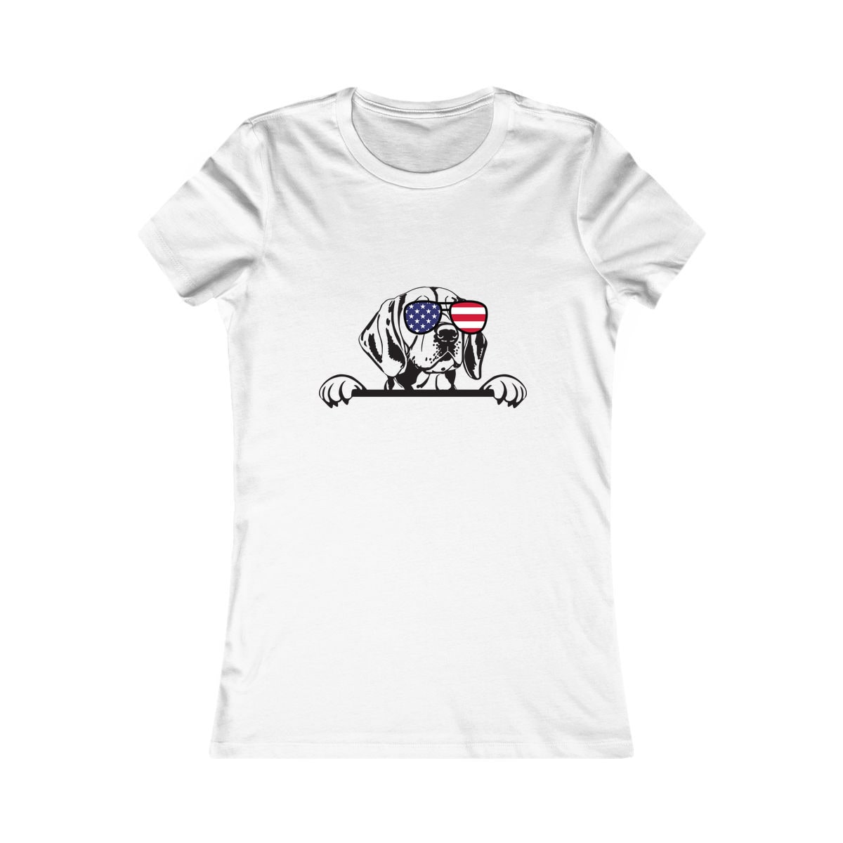 Patriotic Peeking Beagle Women's Shirt