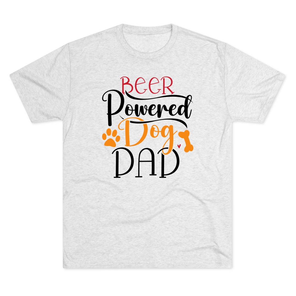 Beer Powered Dog Dad Tri-Blend Tee