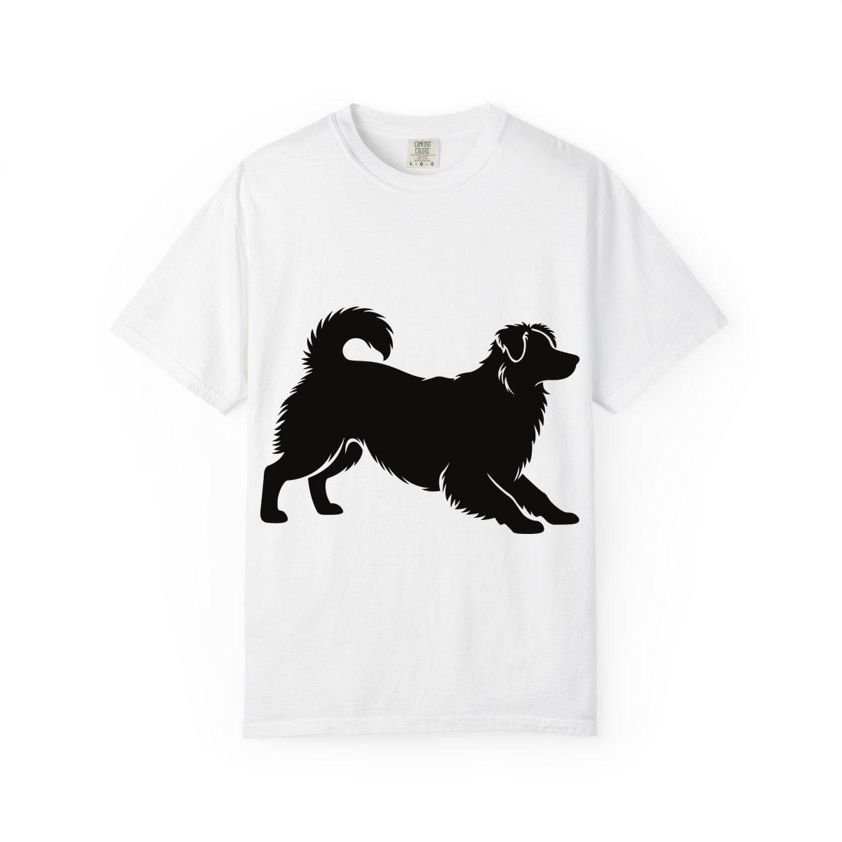 Australian Shepherd Pose play bow, tail up Comfort Colors Tee