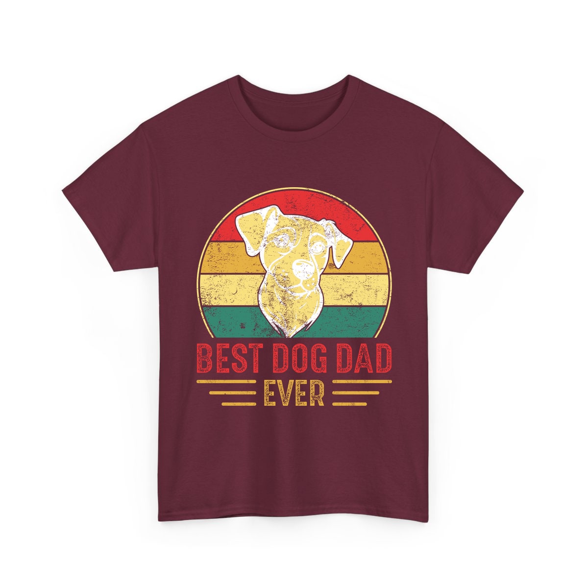Best Dog Dad Ever Sunset Pup Shirt
