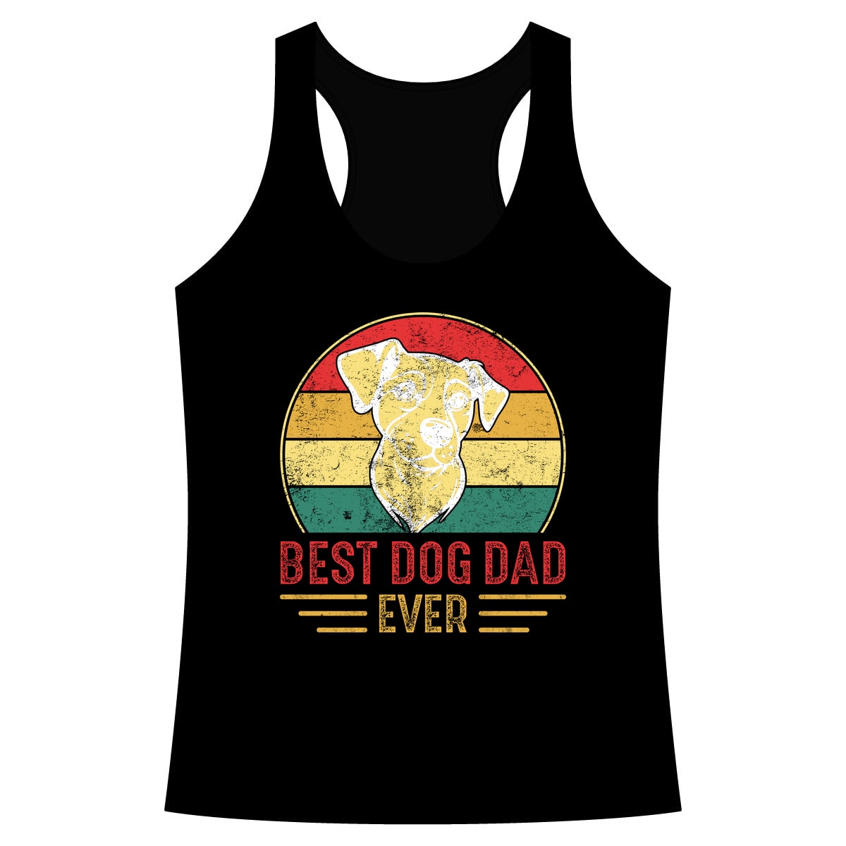 Best Dog Dad Ever Sunset Pup Performance Tank