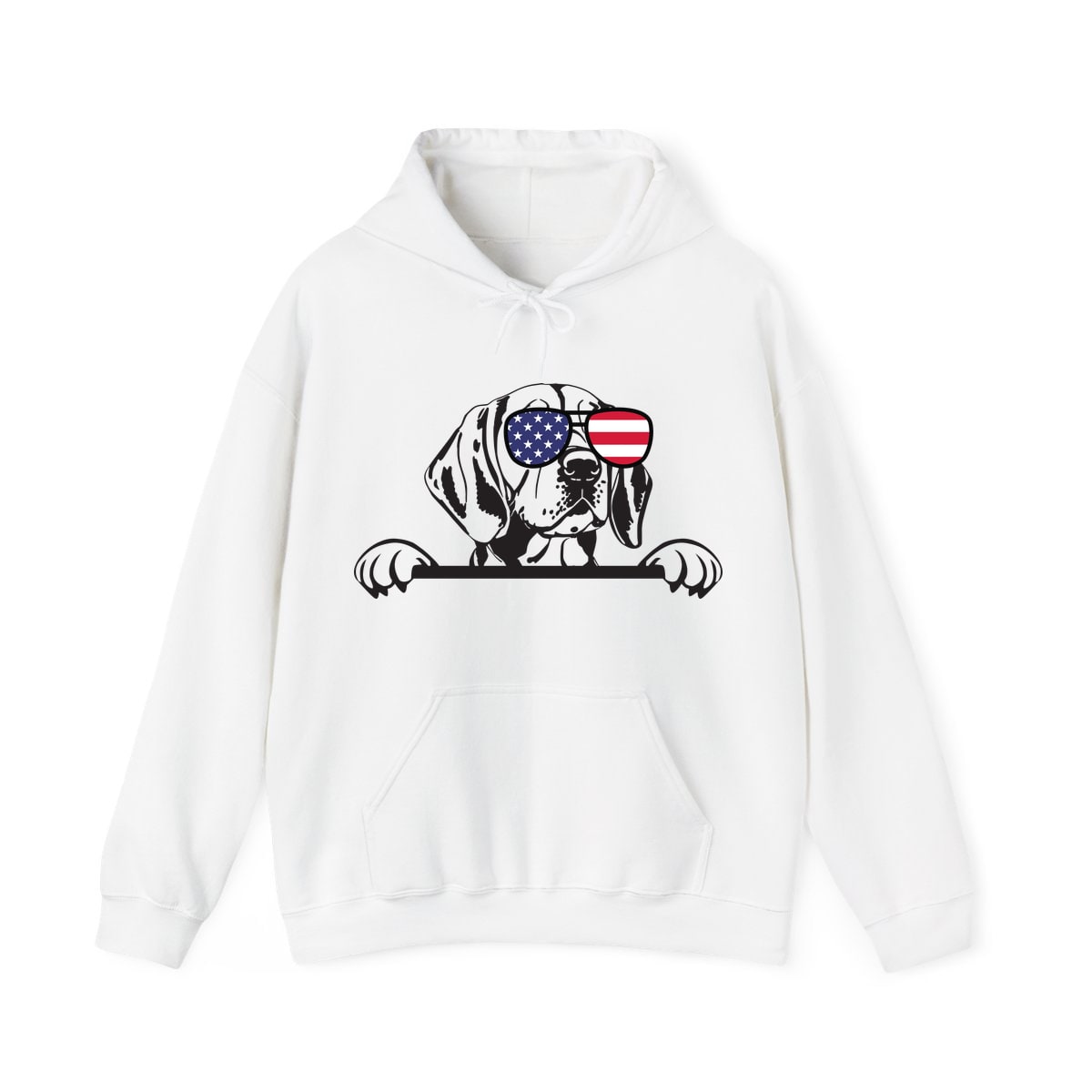 Patriotic Peeking Beagle Hoodie