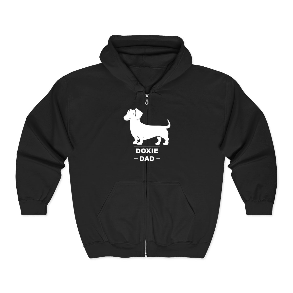 Dachshund Dad Zip Hoodie