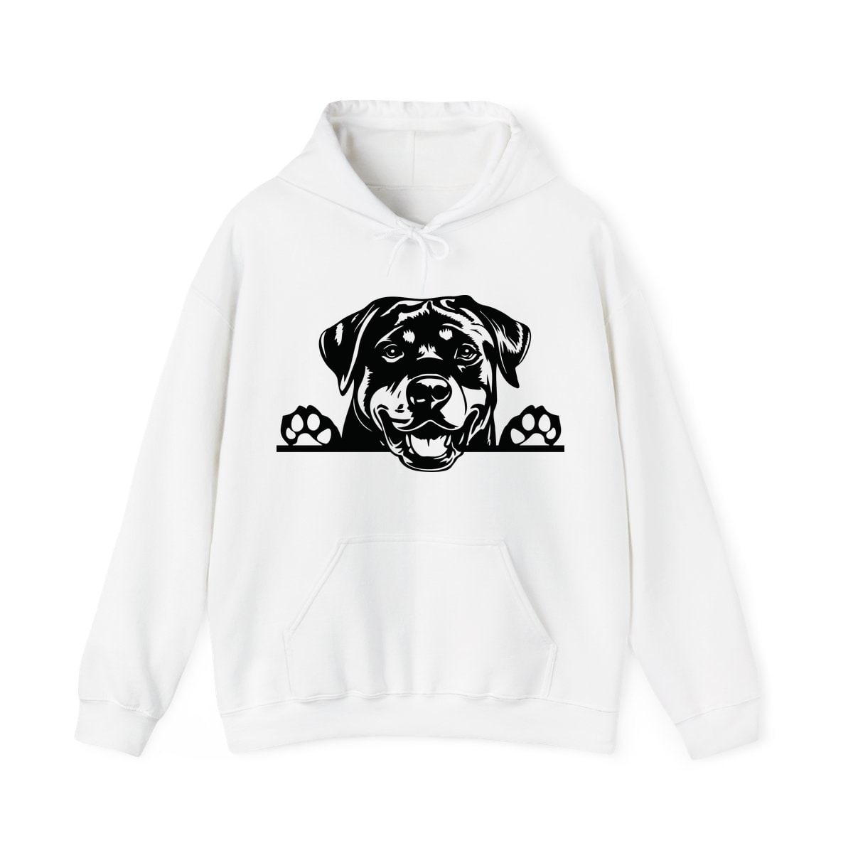 Peeking Rottweiler Hoodie