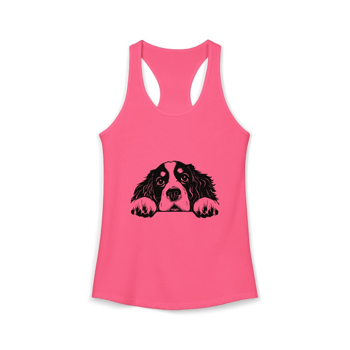 Peeking Cavalier King Charles Spaniel Tank Top