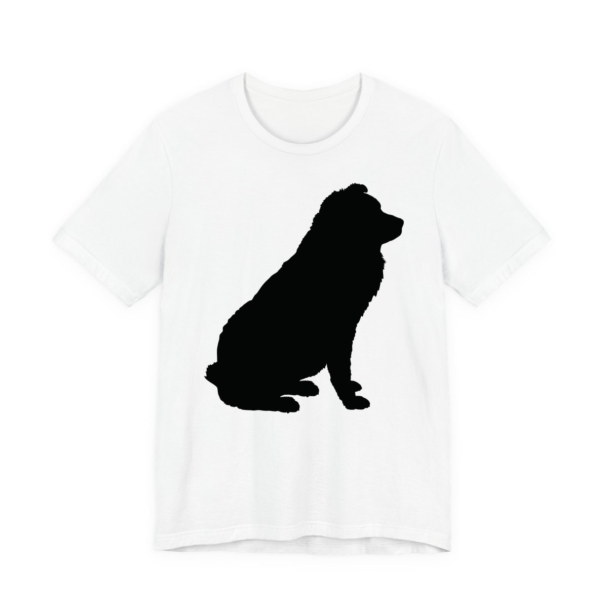 Australian Shepherd Silhouette sitting, breed swap Jersey Tee