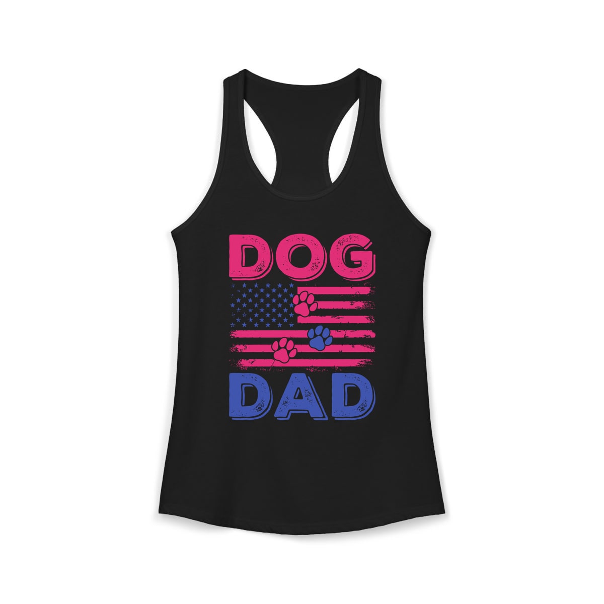 Dog Dad American Flag Tank Top