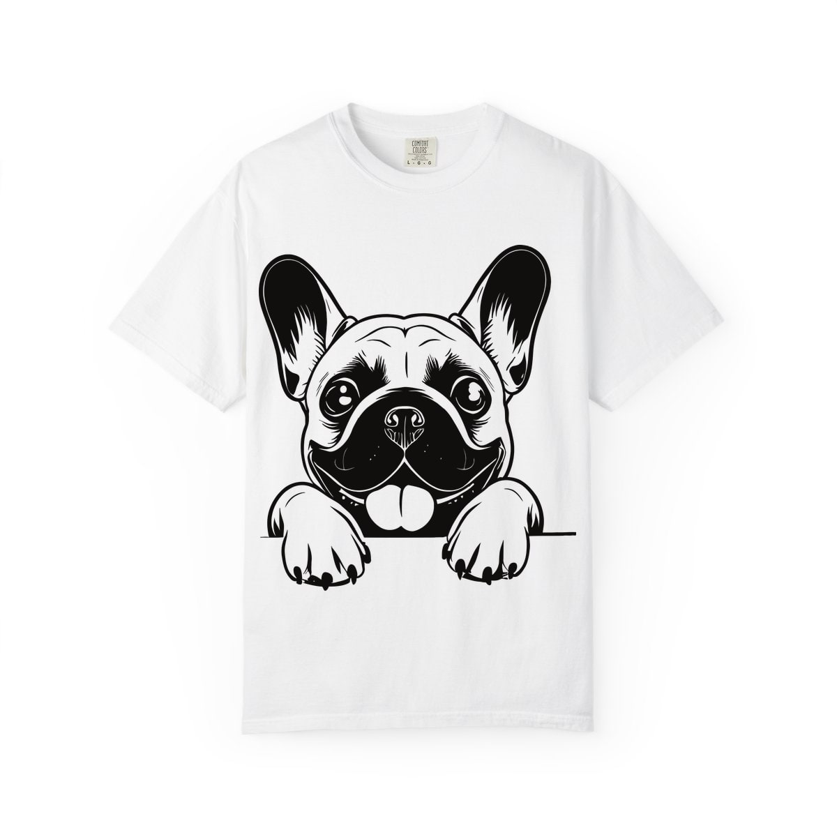 Peeking French Bulldog Comfort Colors Tee