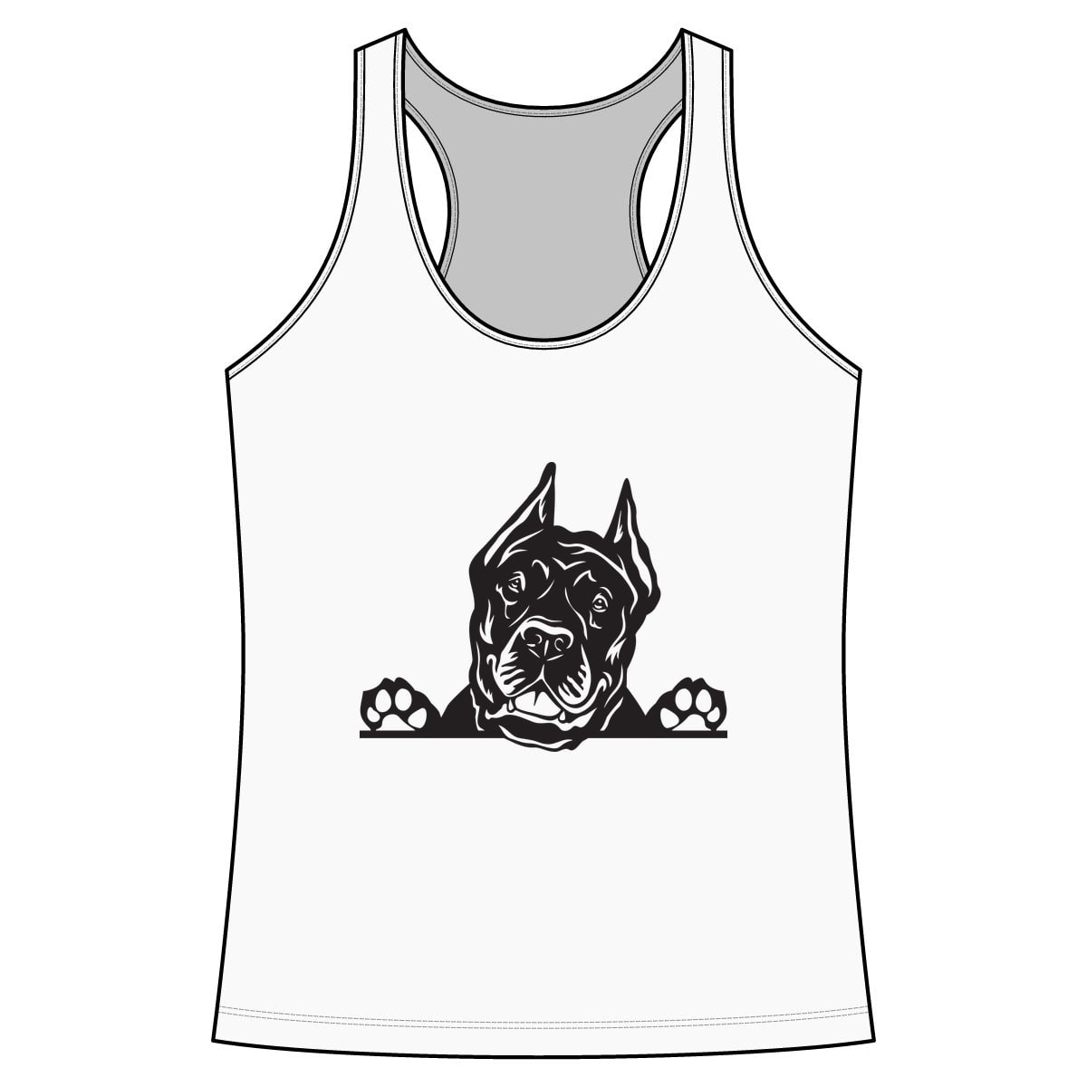 Peeking Cane Corso Performance Tank
