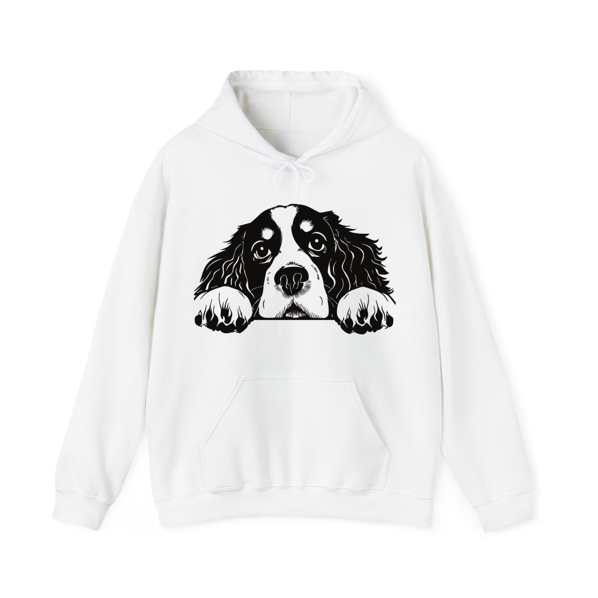 Peeking Cavalier King Charles Spaniel Hoodie