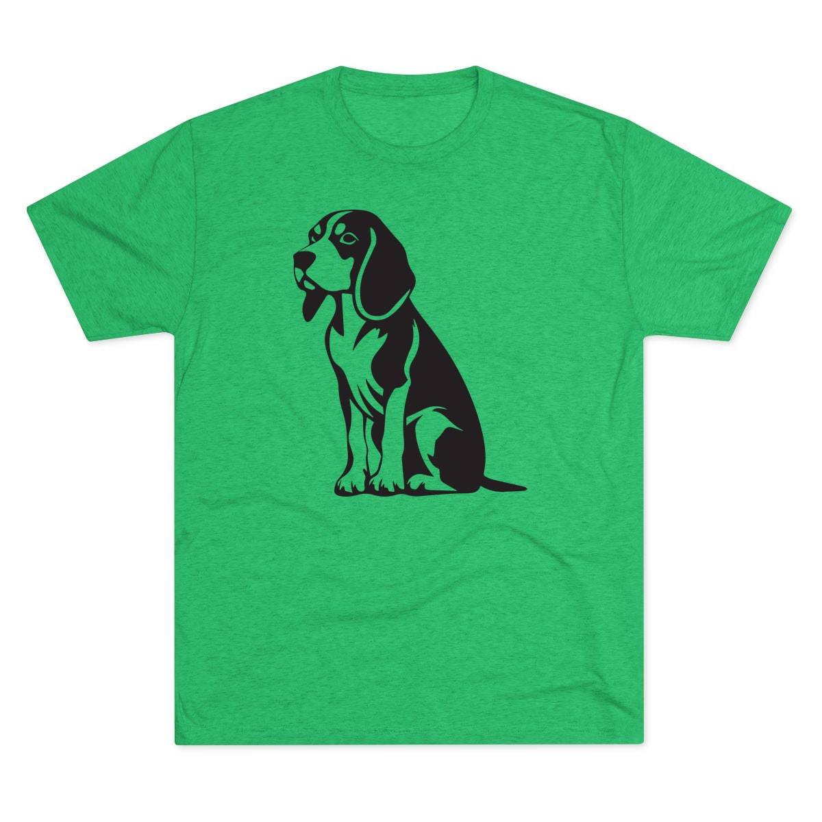 Beagle Portrait sitting two-tone, breed swap stand-in Tri-Blend Tee