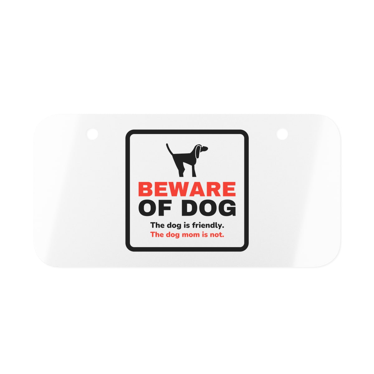 Beware of Dog License Plate
