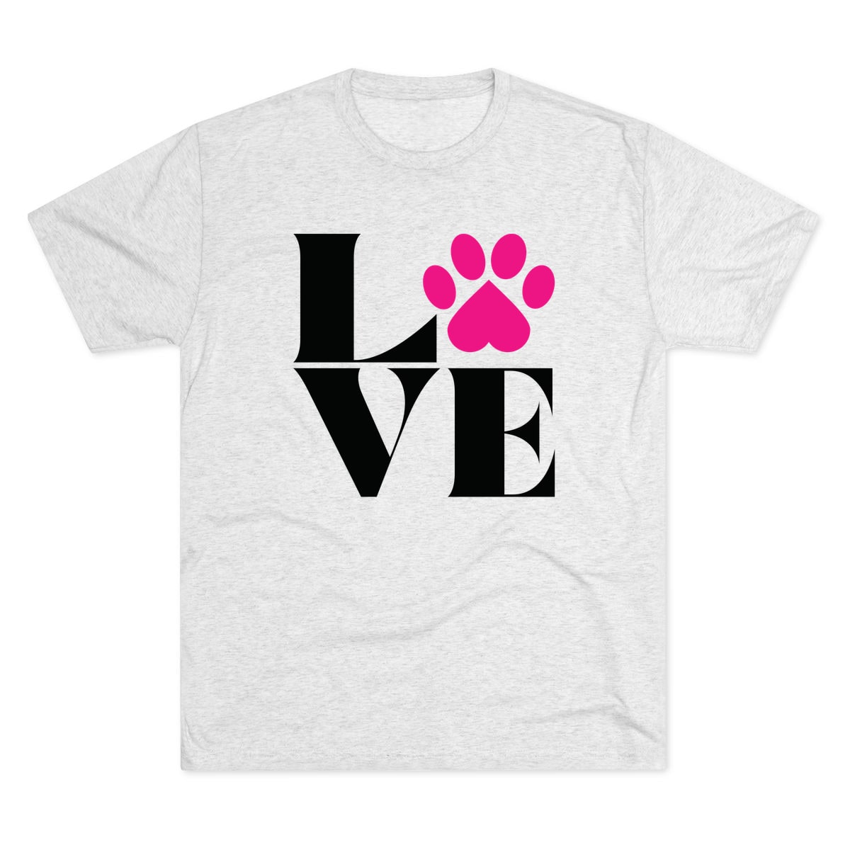 Love With Paw Print Tri-Blend Tee