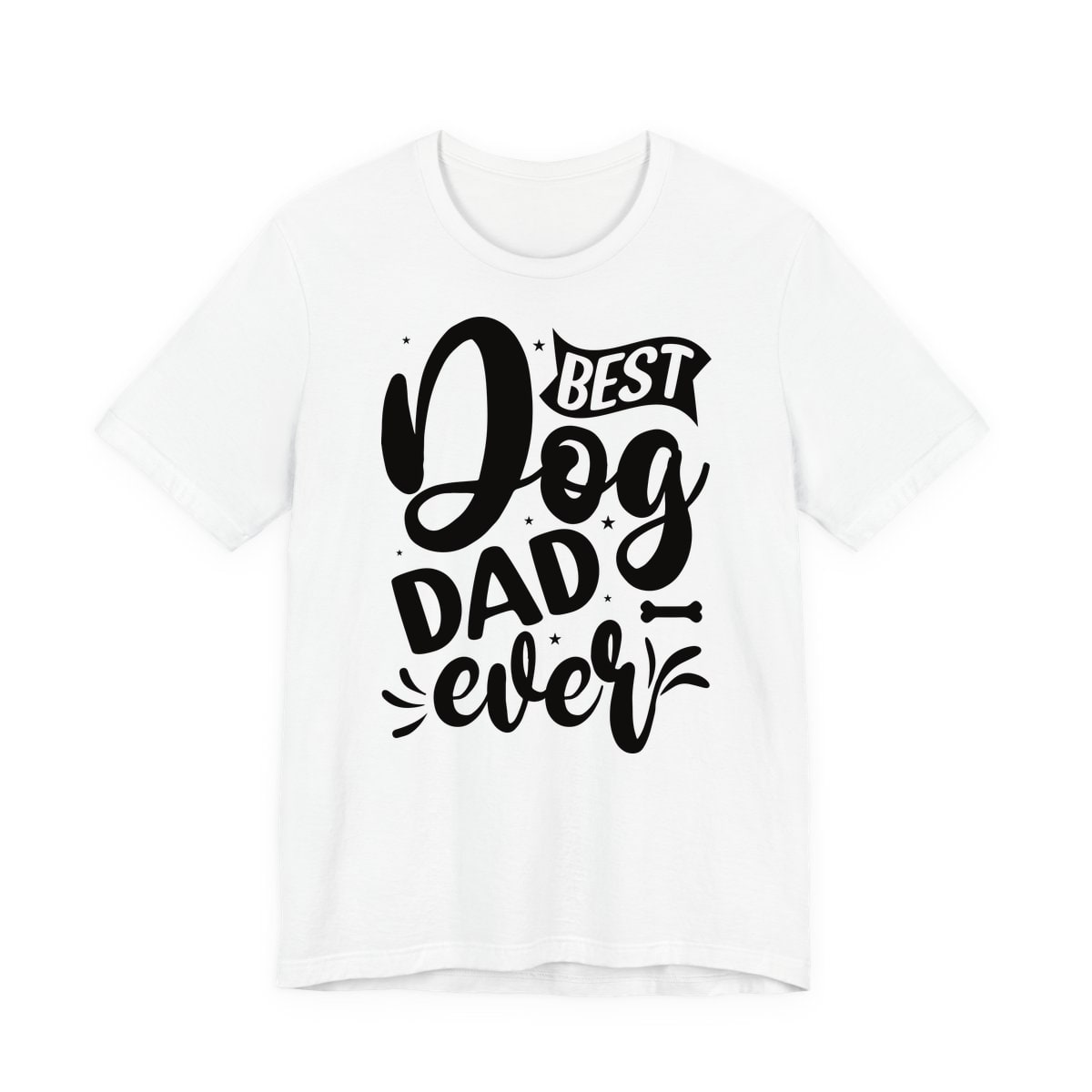 Best Dog Dad Ever Script Jersey Tee