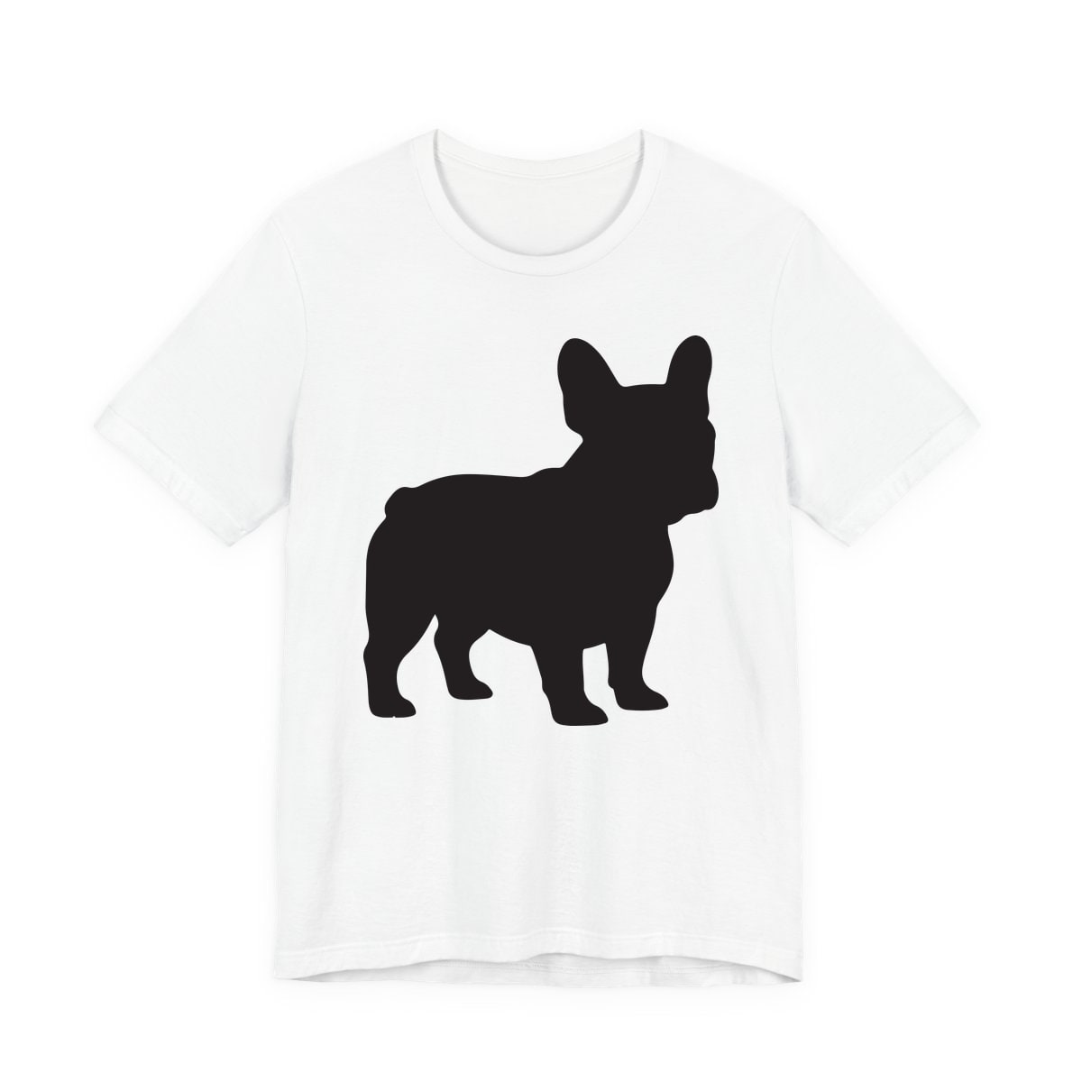 French Bulldog Silhouette front, ears up Jersey Tee