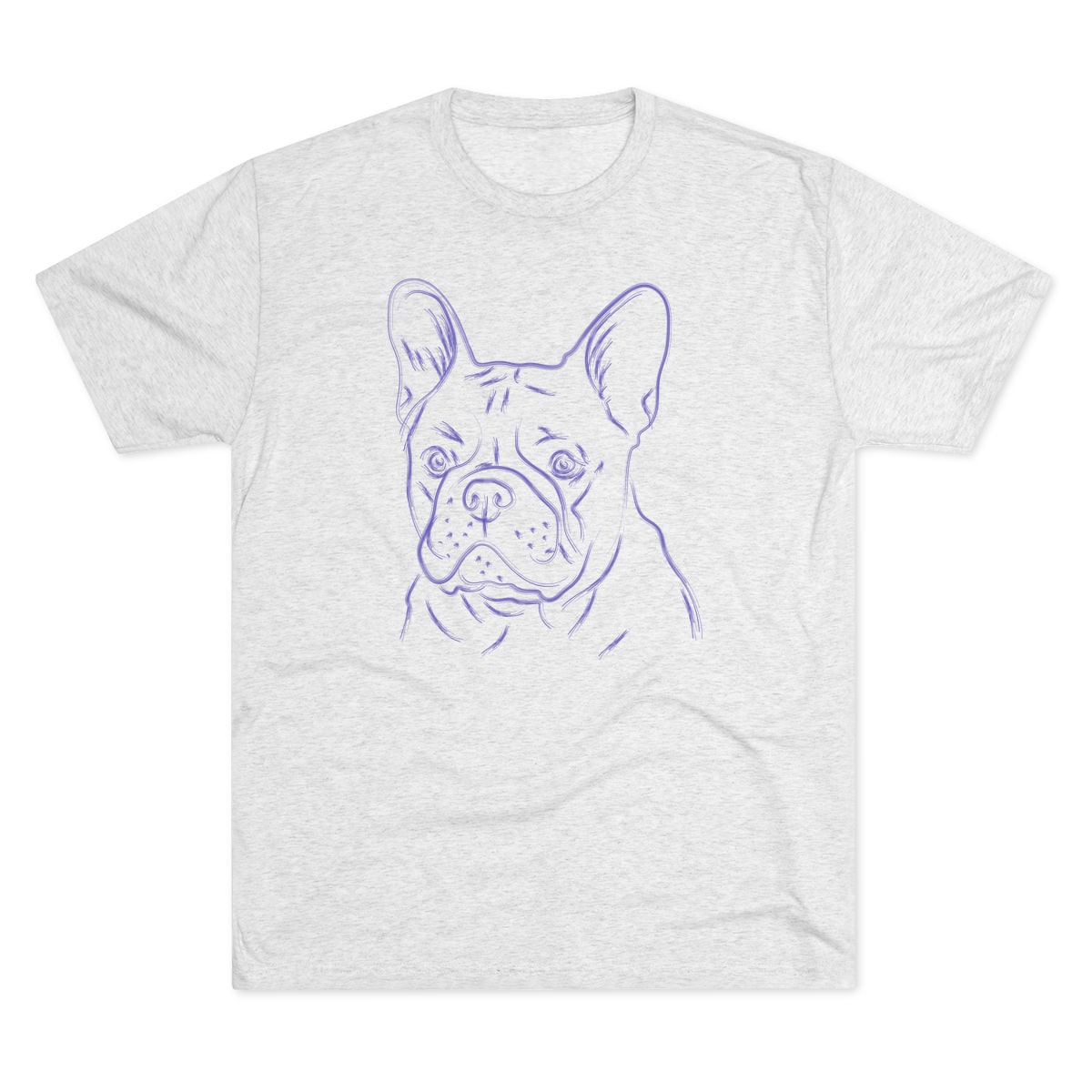 Multi Breed Icon french bulldog Tri-Blend Tee