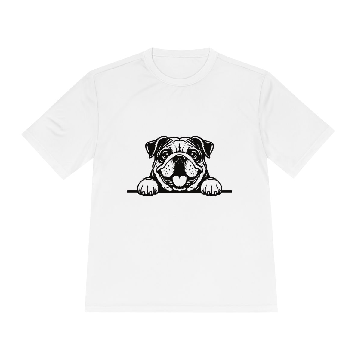 Peeking Bulldog Moisture Wicking Tee by Sport-Tek