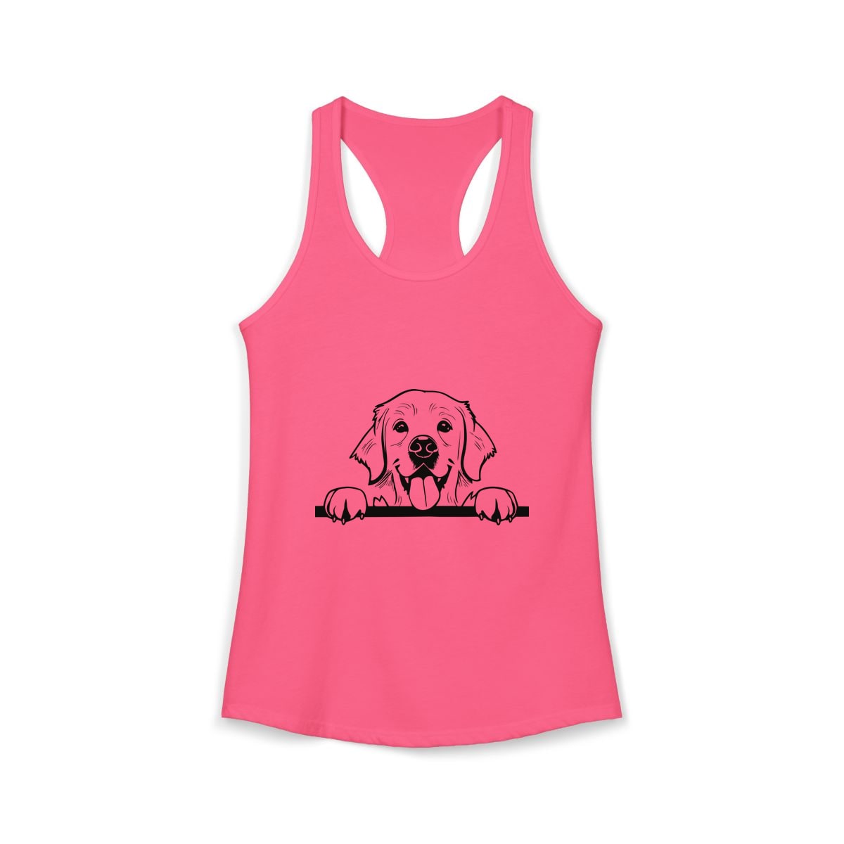 Peeking Golden Retriever Tank Top