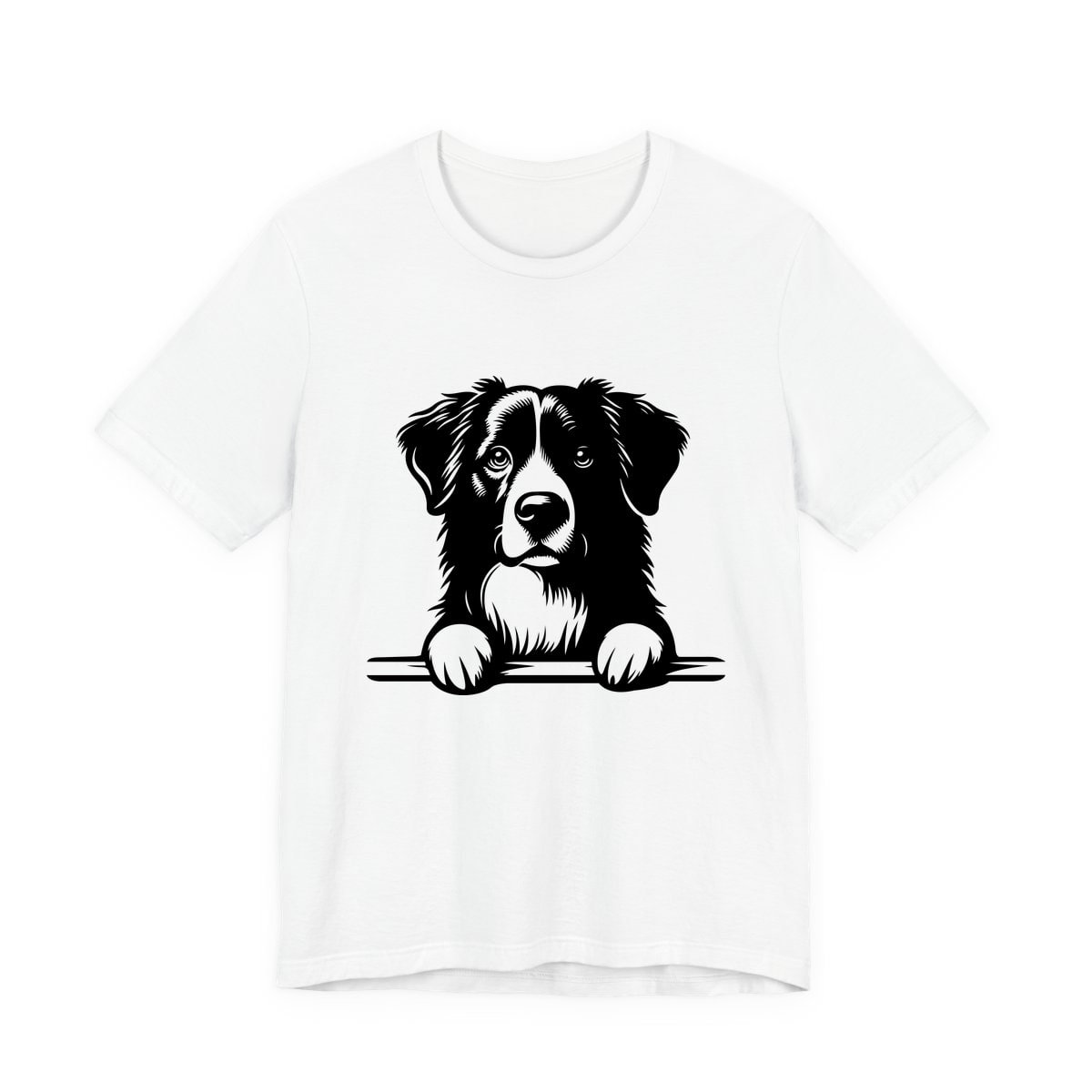 Peeking Australian Shepherd Jersey Tee