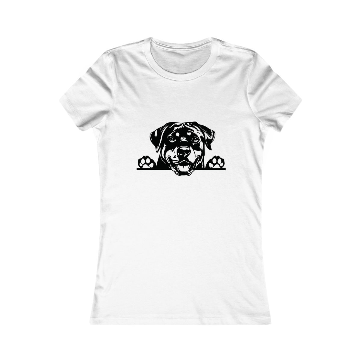 Peeking Rottweiler Women's Shirt