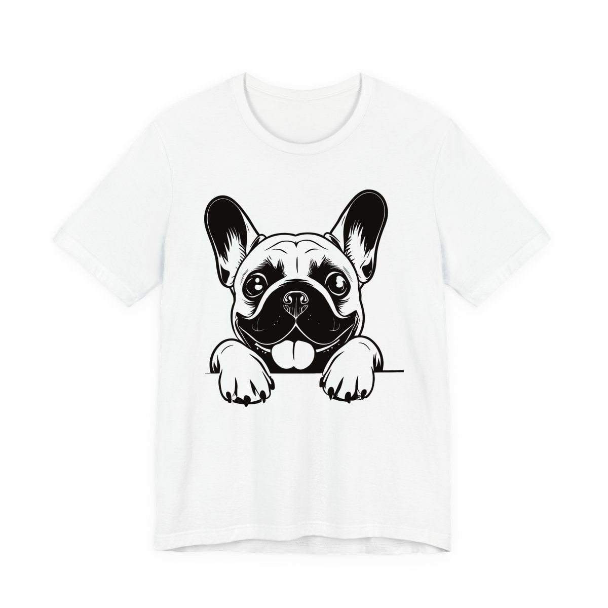 Peeking French Bulldog Jersey Tee