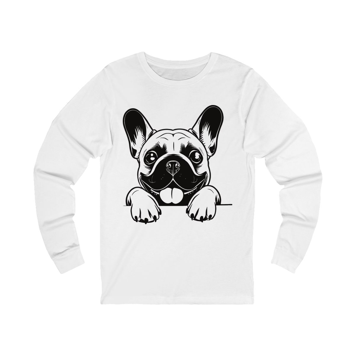 Peeking French Bulldog Long Sleeve Shirt