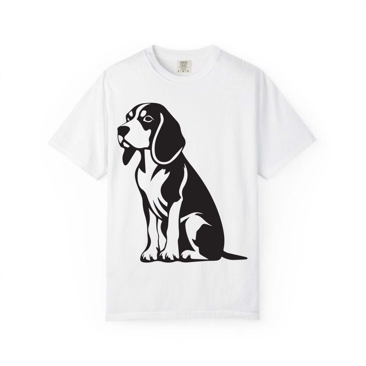 Beagle Portrait sitting two-tone, breed swap stand-in Comfort Colors Tee