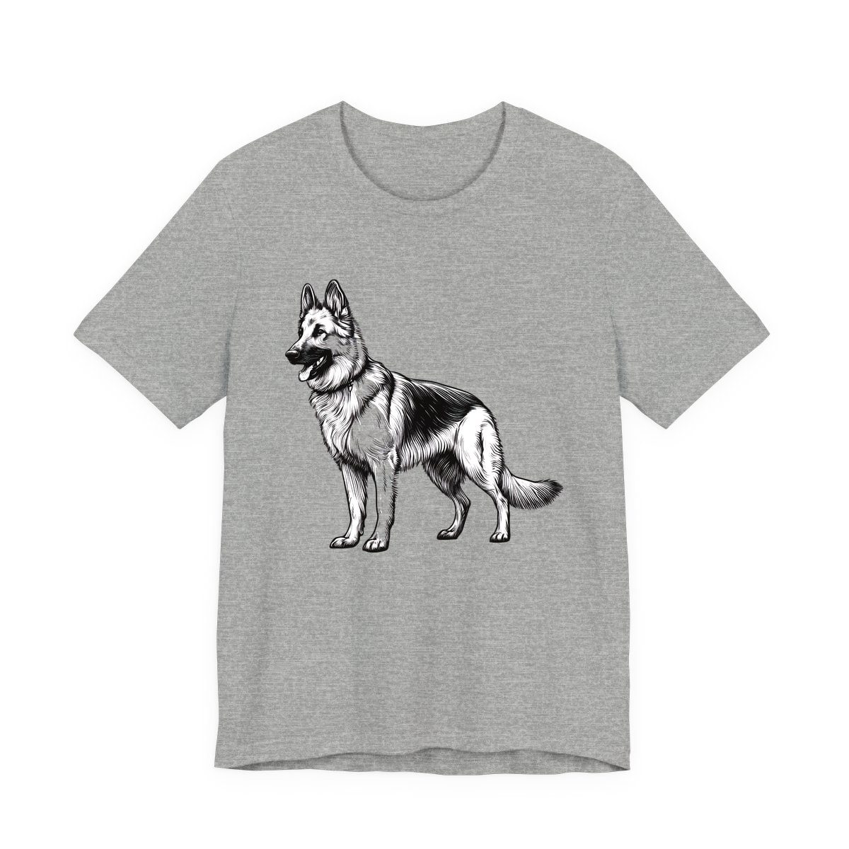 German Shepherd Sketch engraving full body Jersey Tee