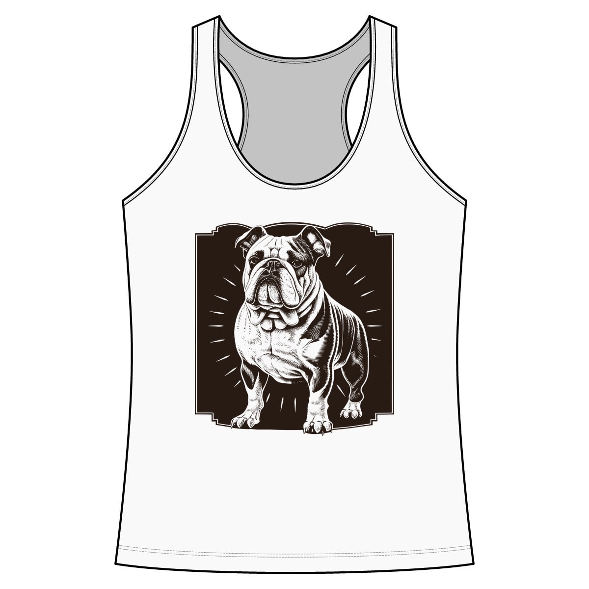 Vintage Bulldog Badge Performance Tank