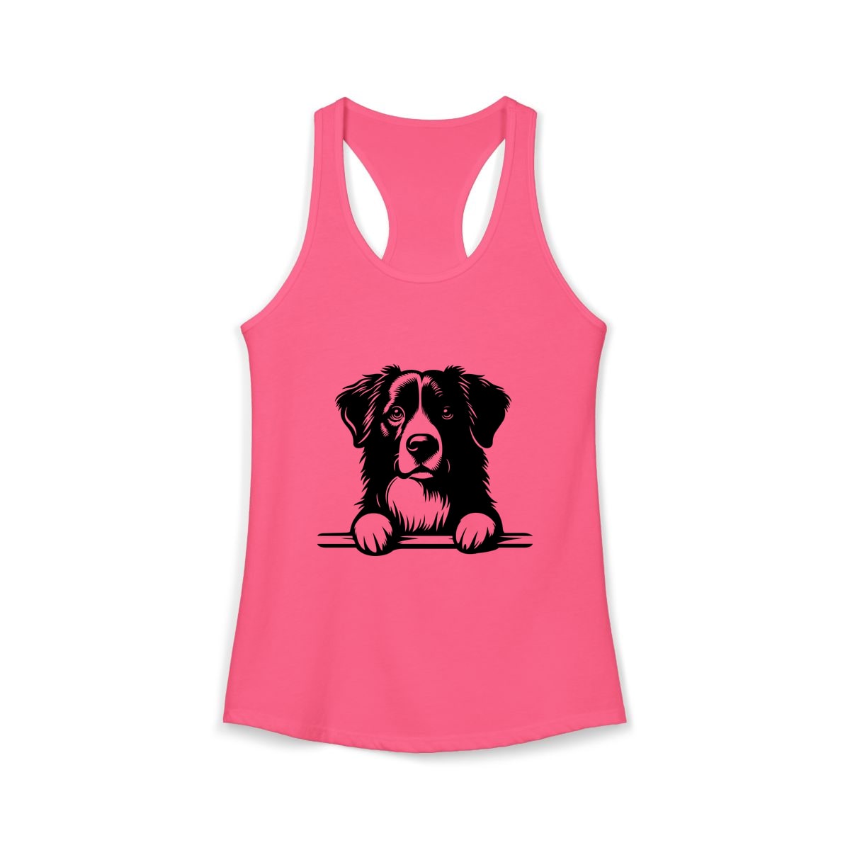Peeking Australian Shepherd Tank Top