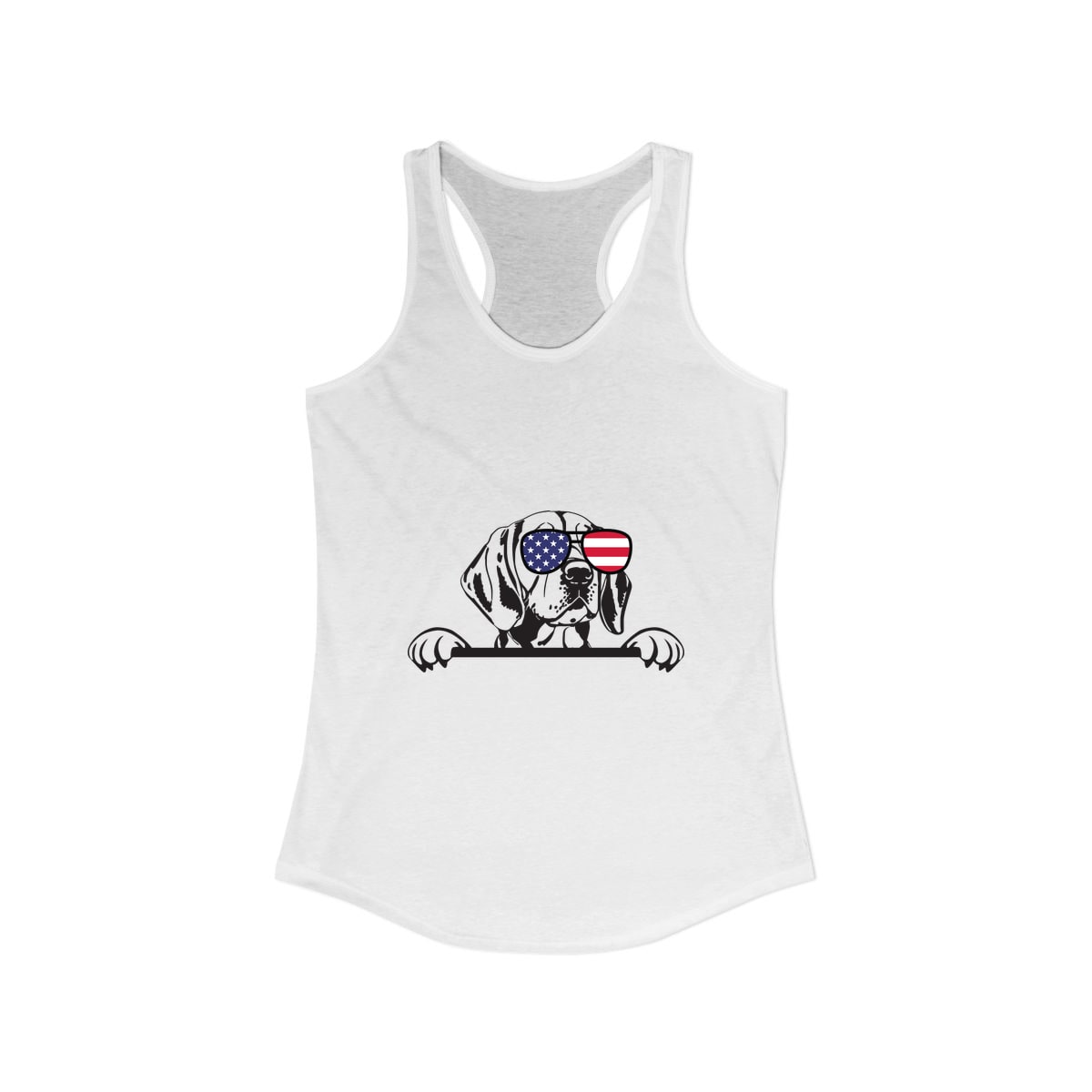 Patriotic Peeking Beagle Tank Top