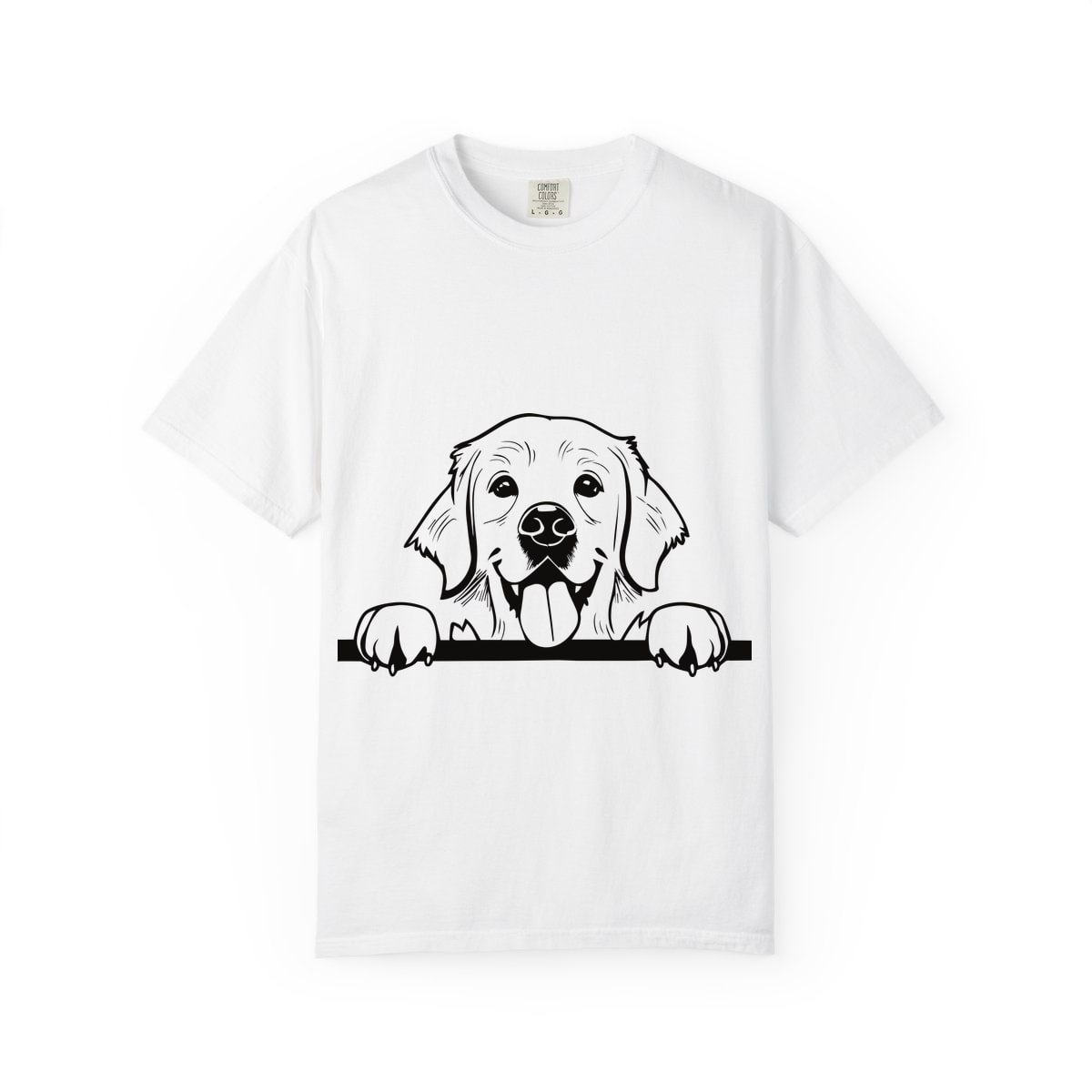Peeking Golden Retriever Comfort Colors Tee