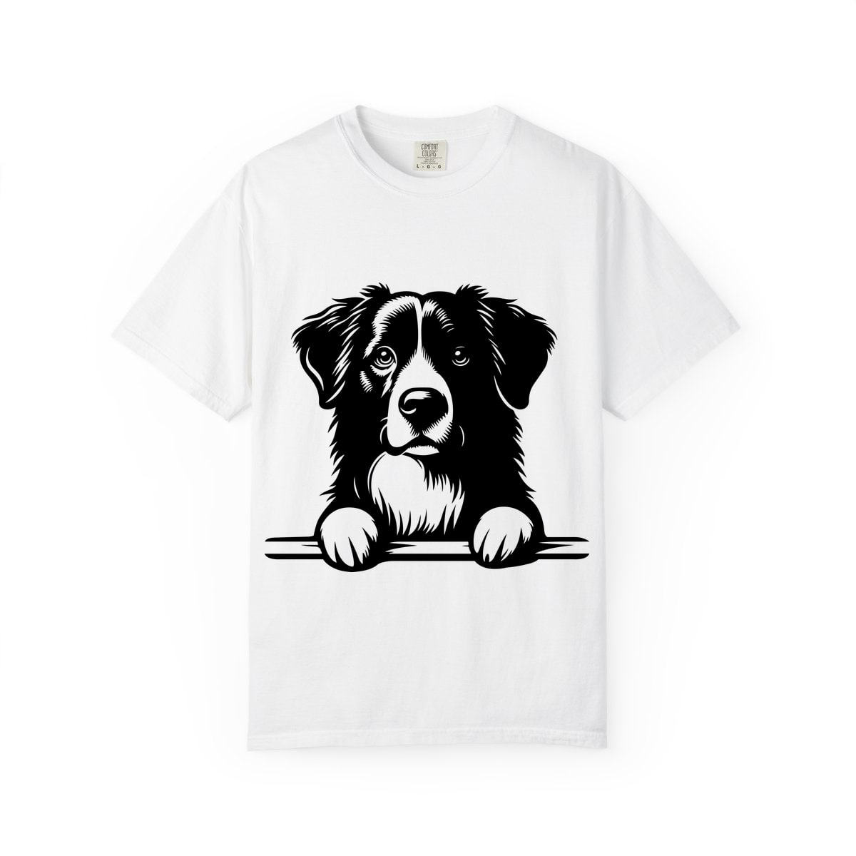 Peeking Australian Shepherd Comfort Colors Tee